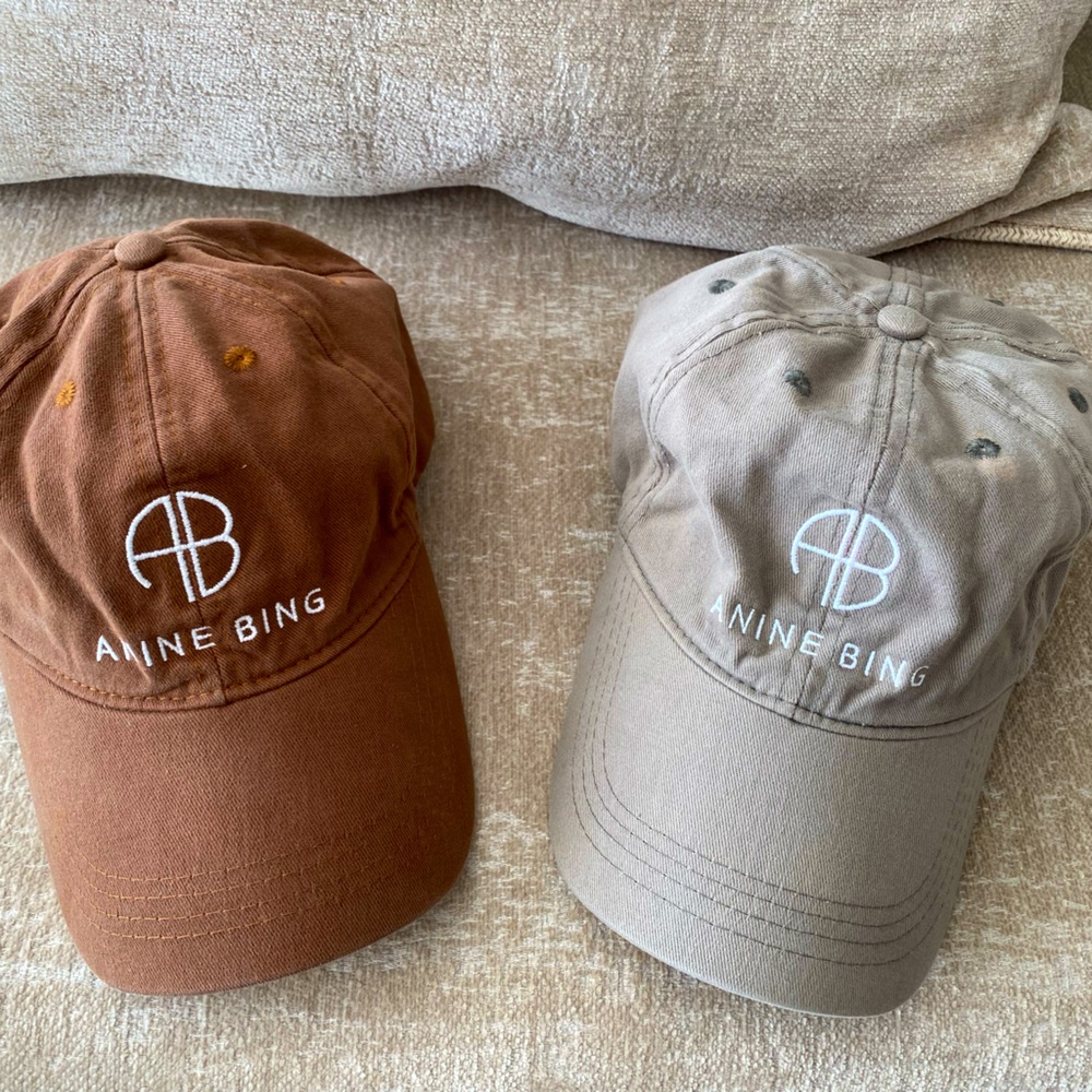ANINE BING JEREMY BASEBALL CAPS (X2)